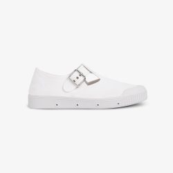 La tennis blanche en toile de Spring Court