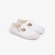 La tennis blanche en toile de Spring Court