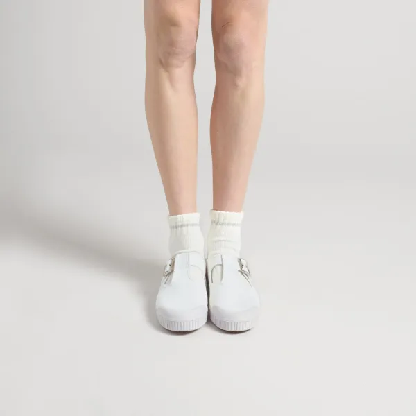 La tennis blanche en toile de Spring Court