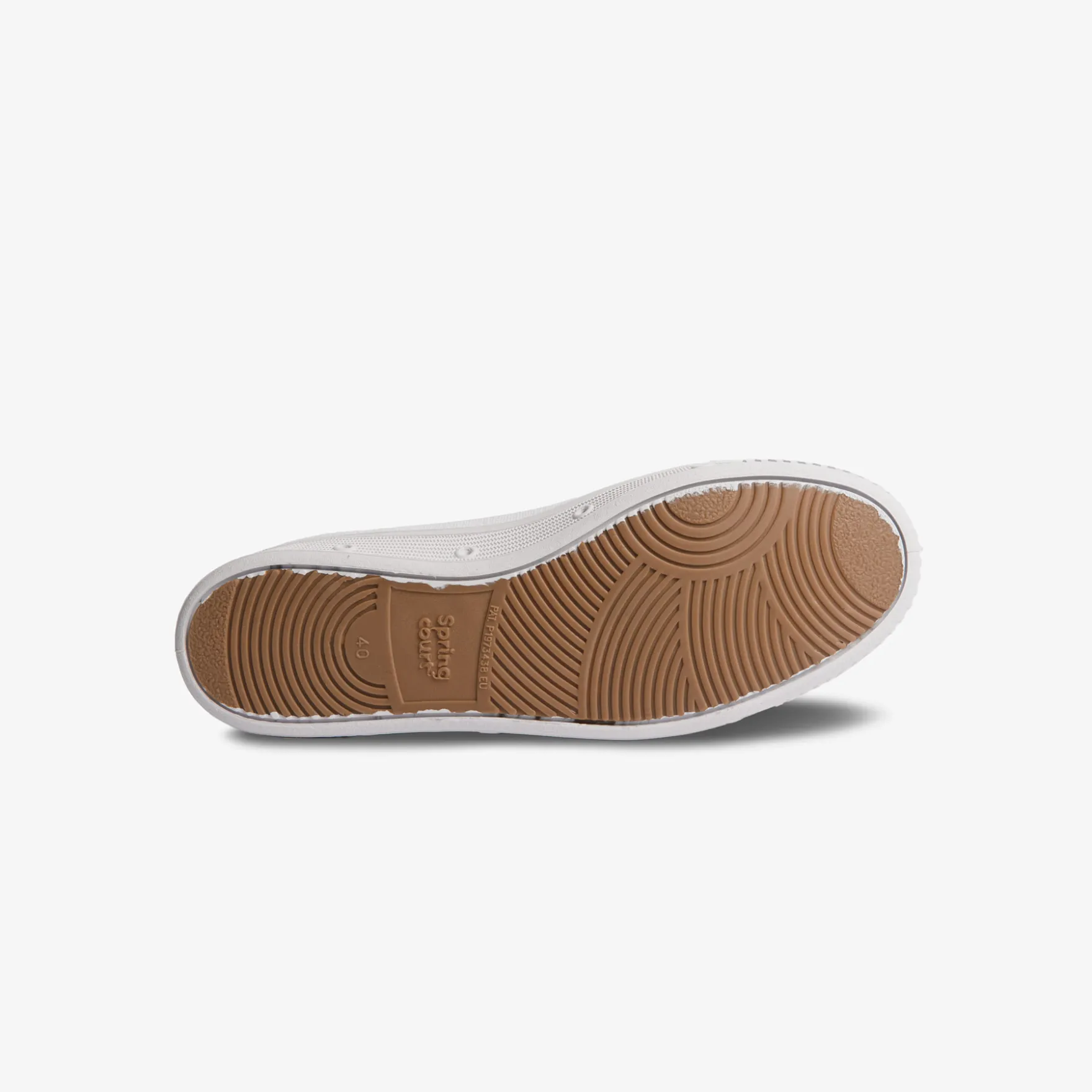 La tennis blanche en toile de Spring Court