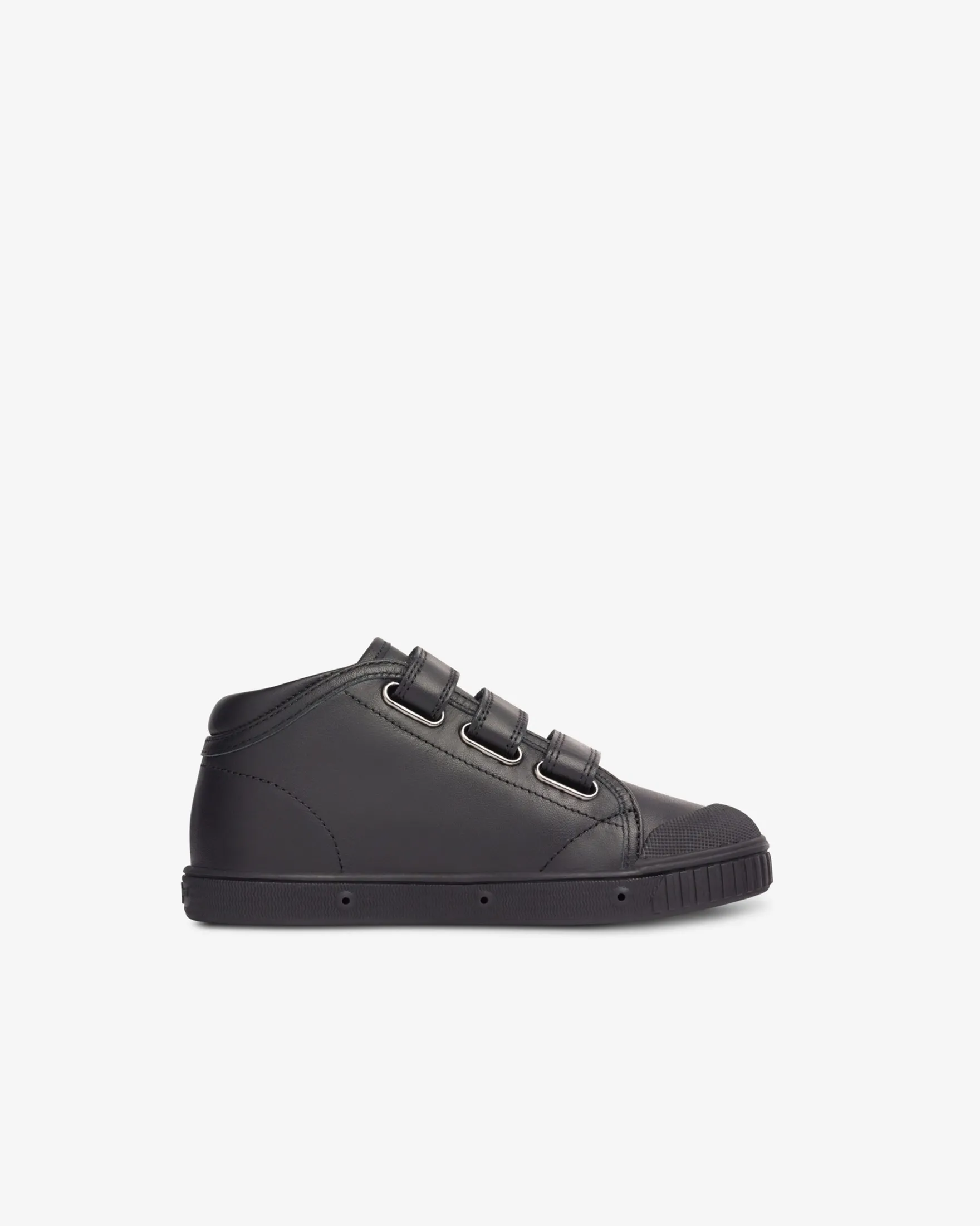 Children's high top leather trainer