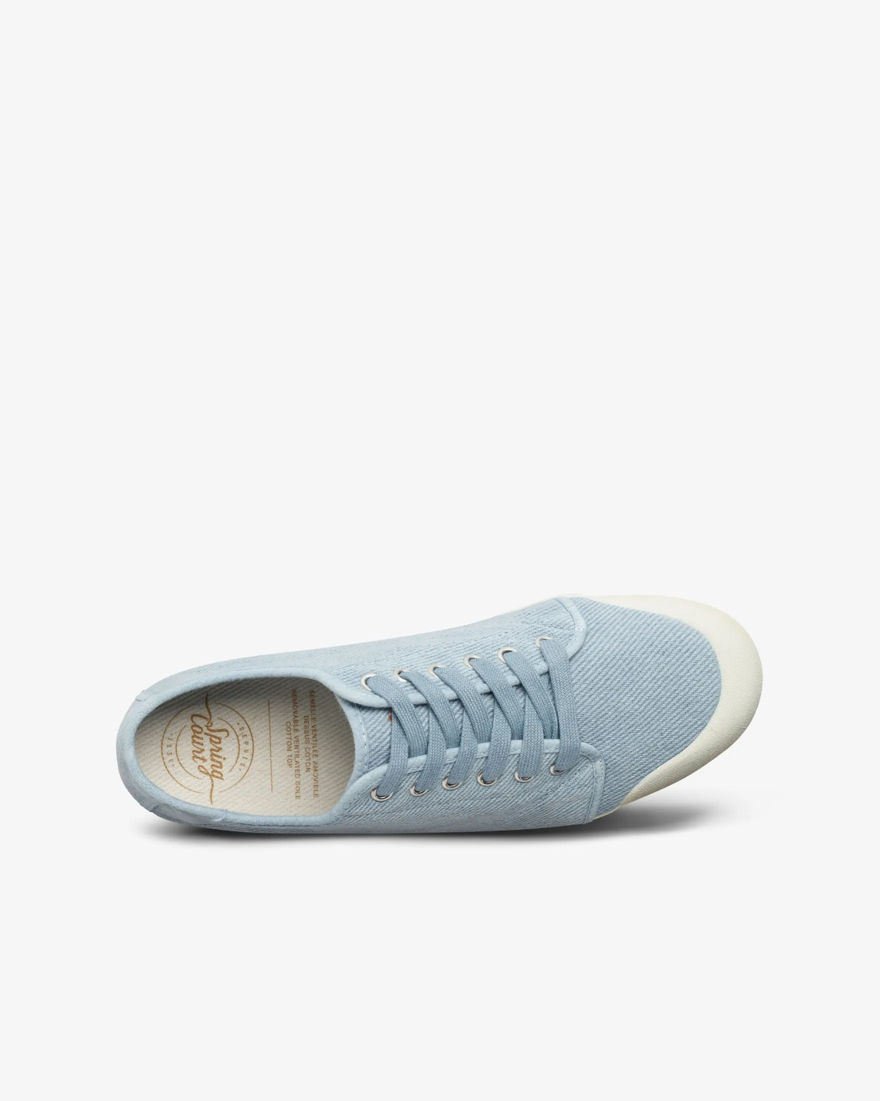 Light blue canvas trainers