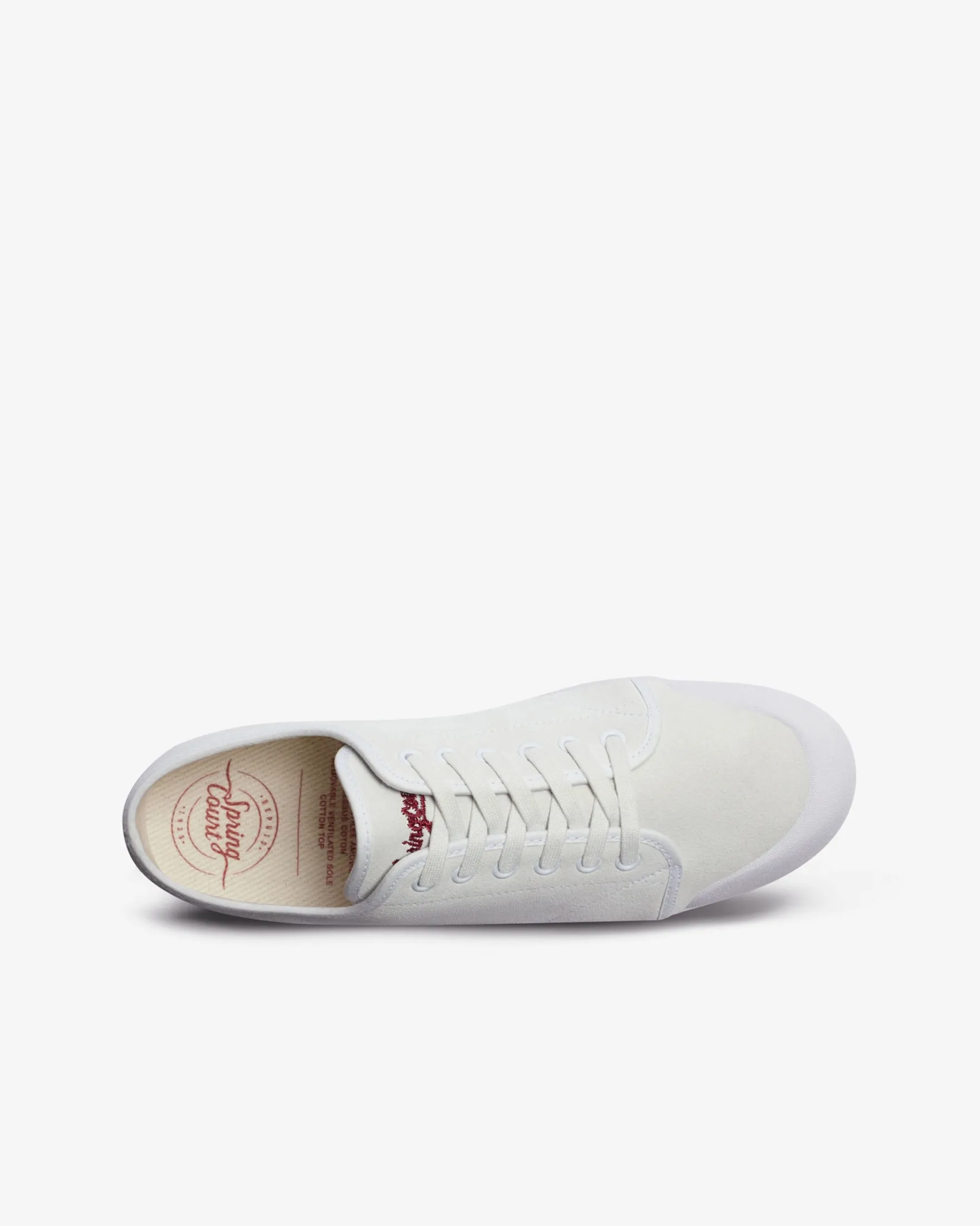 White leather trainer