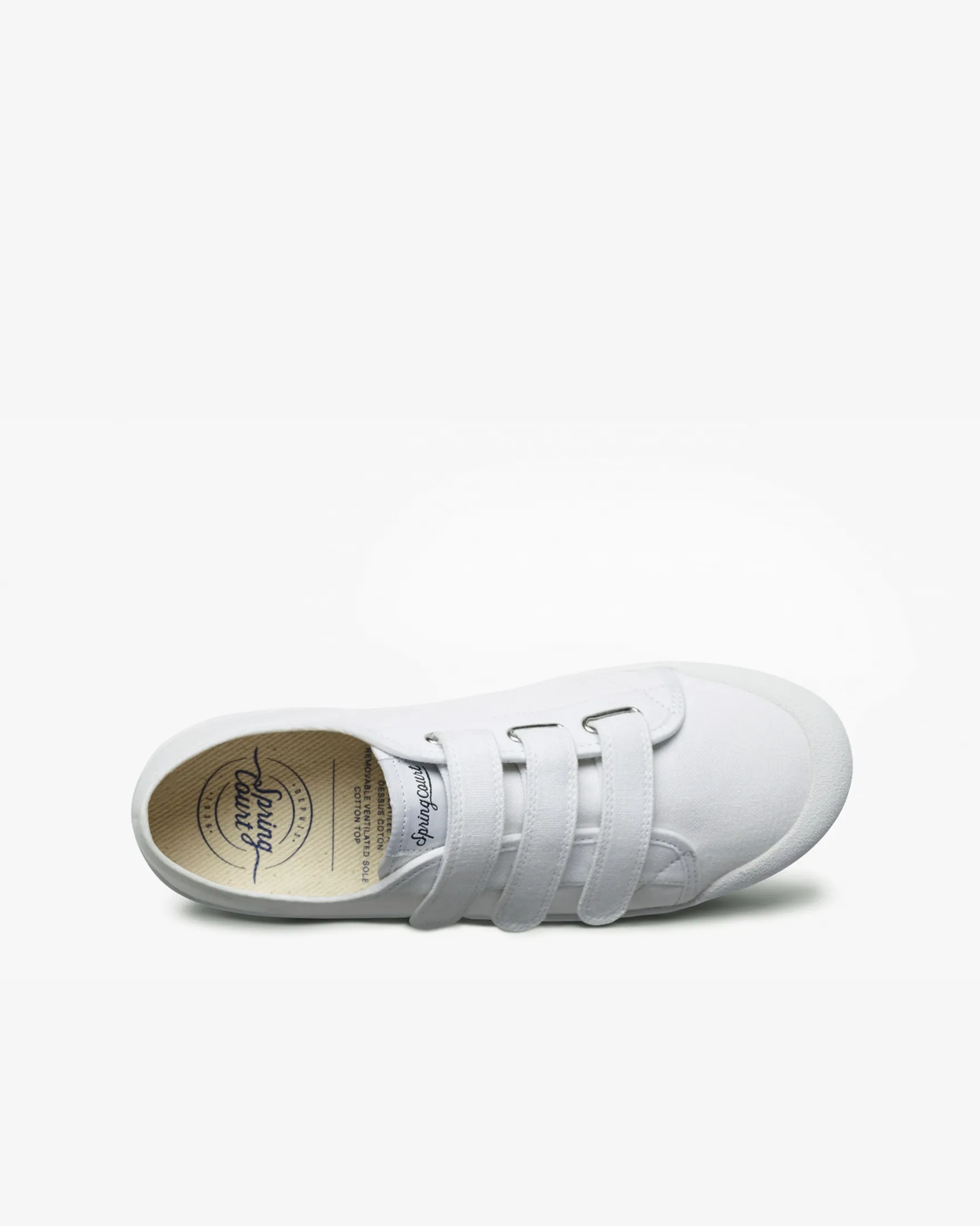 Cotton canvas low top trainers
