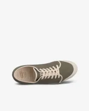 Low top heavy twill trainer