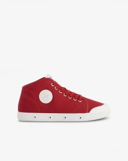 Unisex high top trainer cotton red