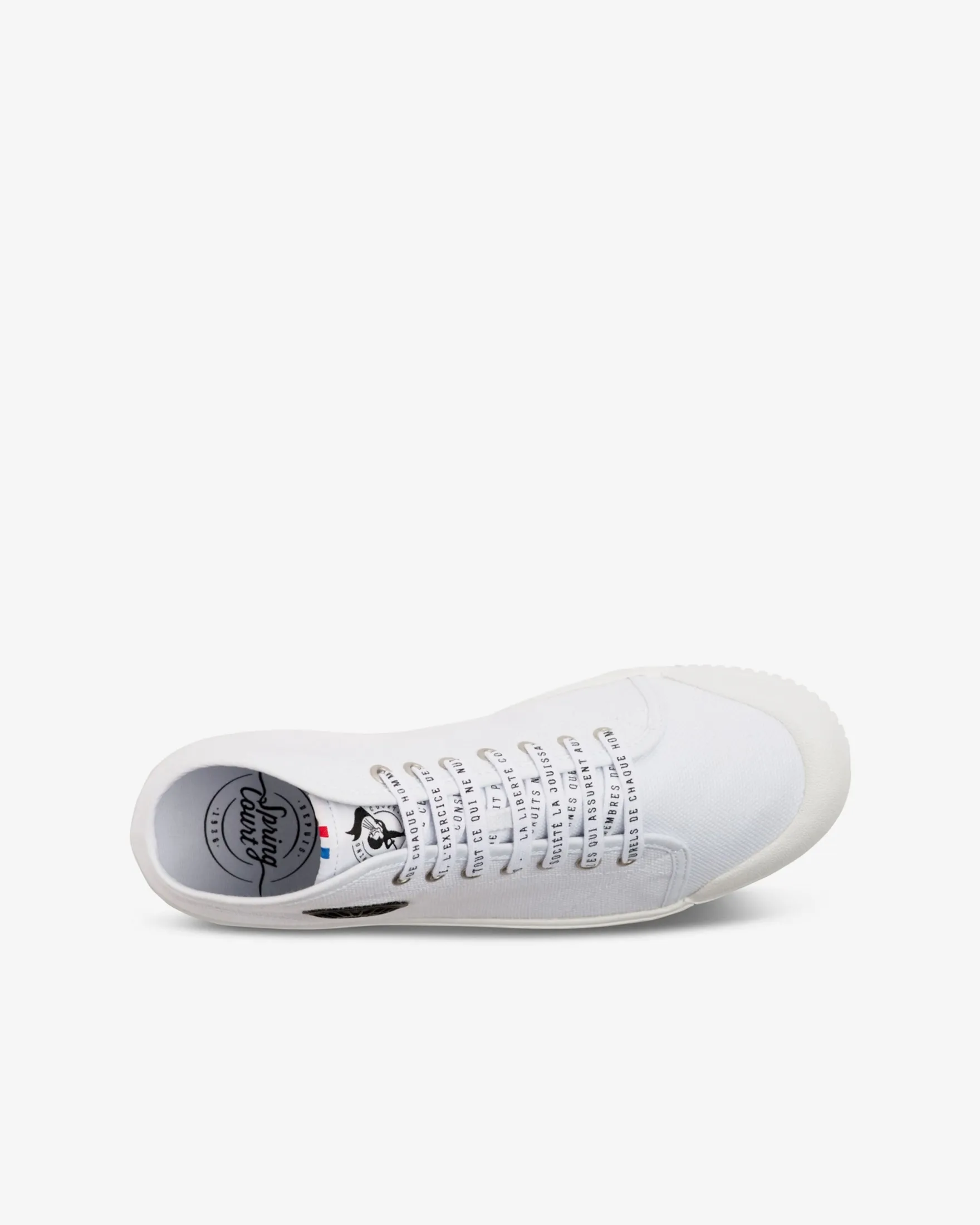 Capsule high top white canvas trainer