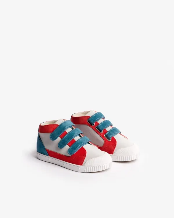 Children's high top trainers with scratch