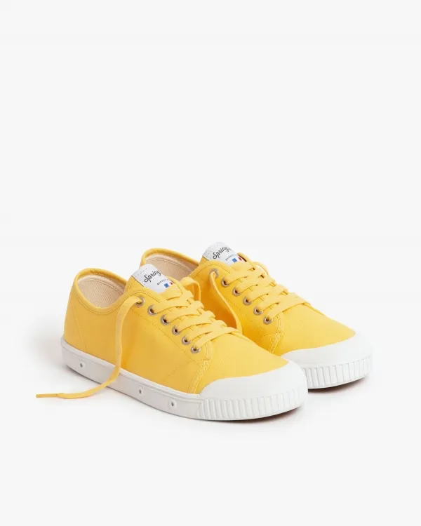 Low top yellow mimosa canvas trainer