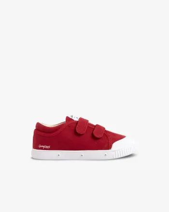Children's red canvas trainers