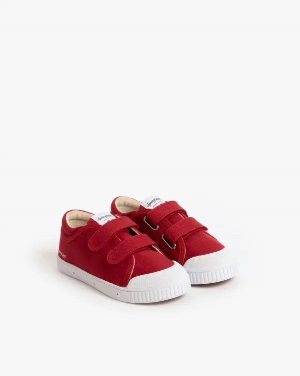 Children's red canvas trainers