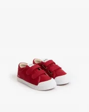 Children's canvas trainers with scratch