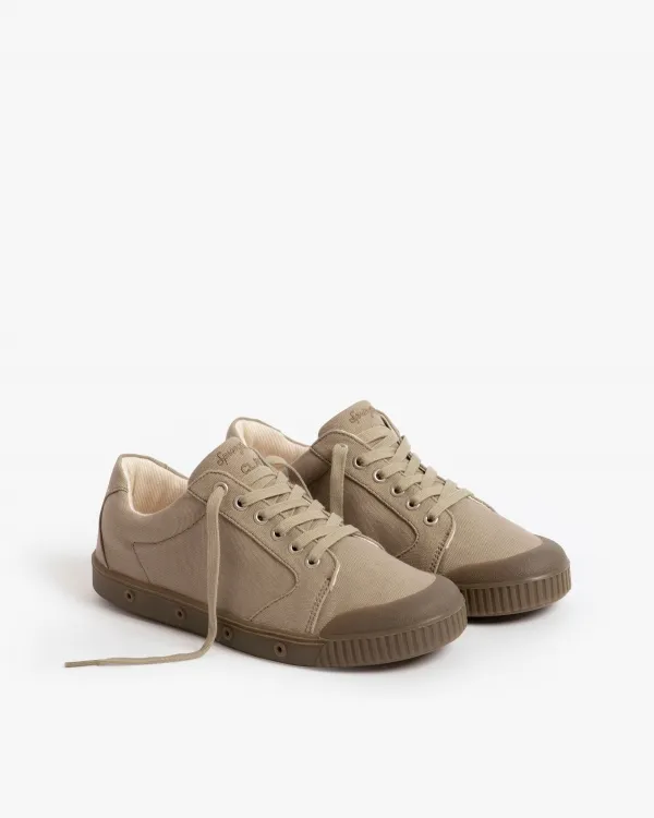 Canvas low top trainers