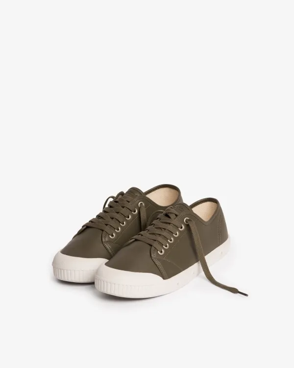 Sheepskin leather low top trainers