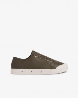 Sheepskin leather low top trainers