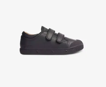 children's tennis shoes with velcro, black