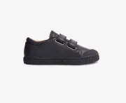 sneakers with velcro, black