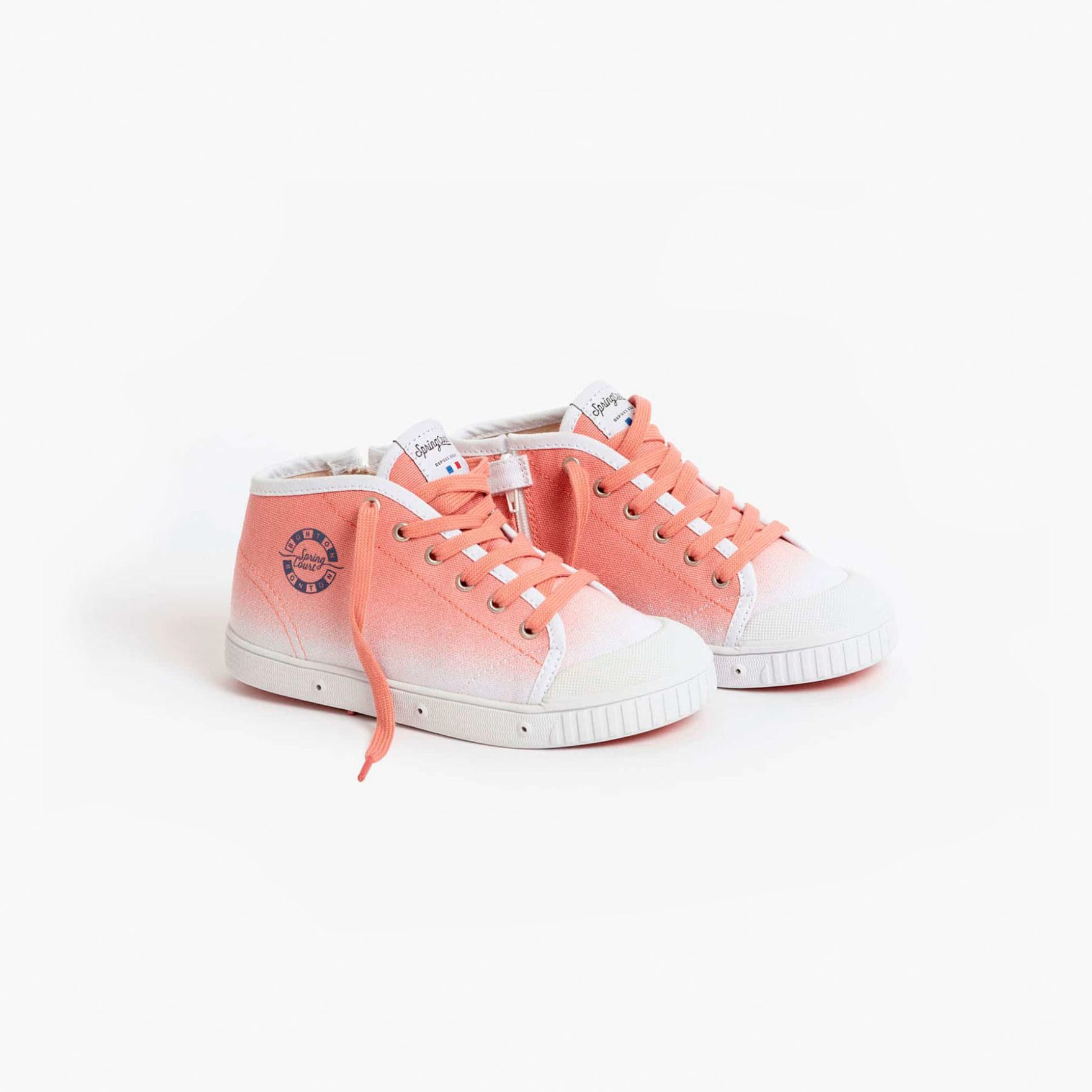 Tennis en toile enfant B2 x Bonton rose Spring Court