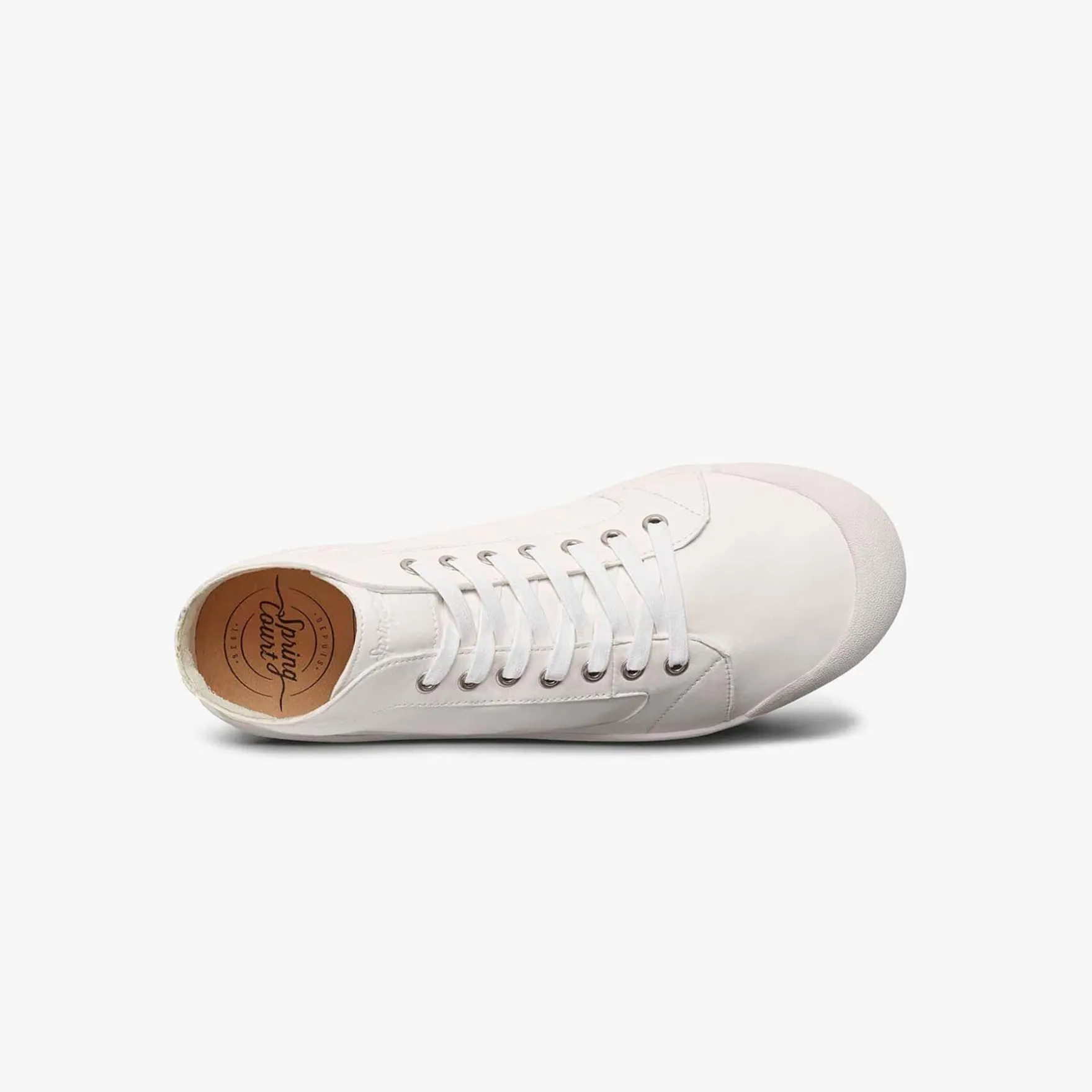 La basket blanche en cuir de Spring Court