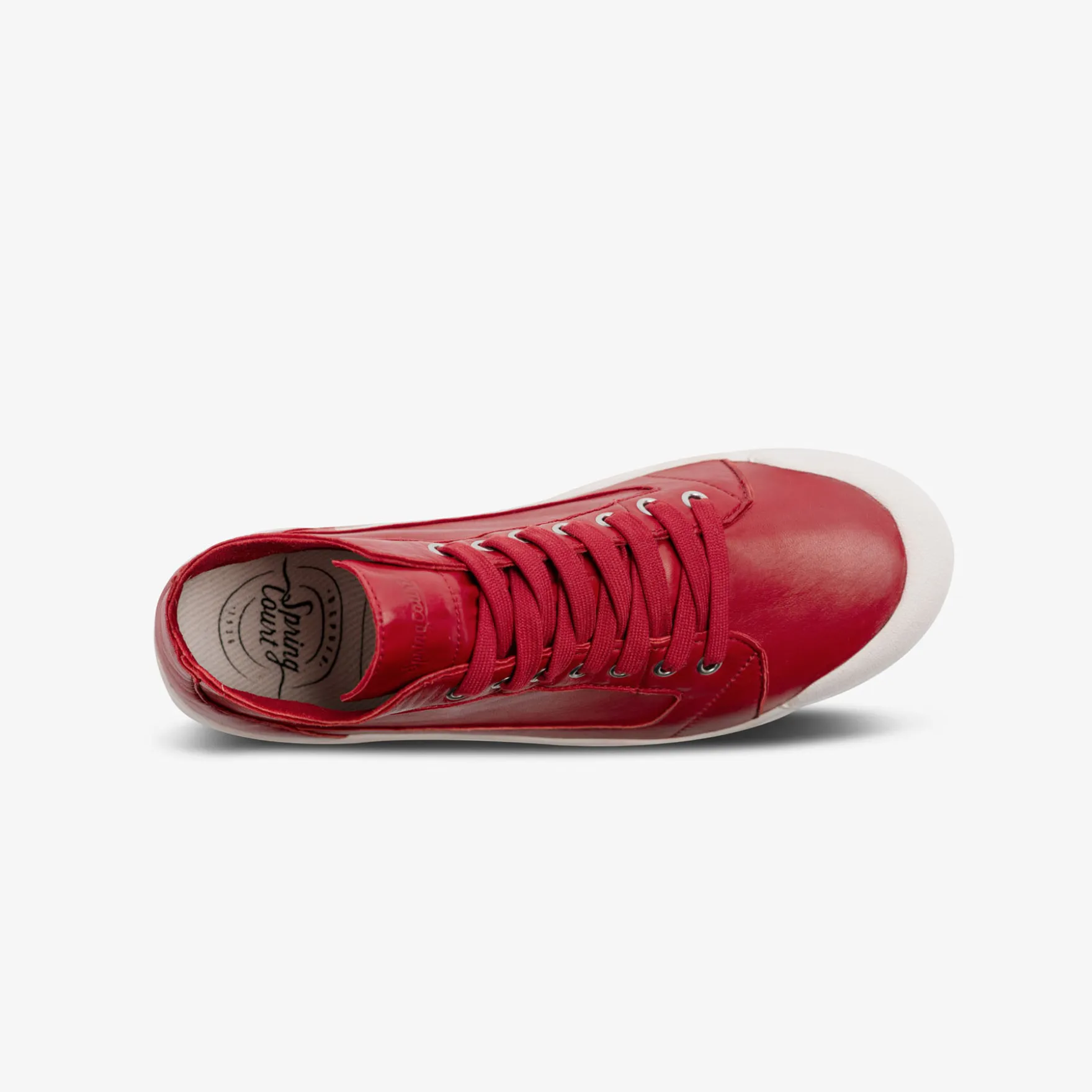 La basket rouge en cuir de Spring Court