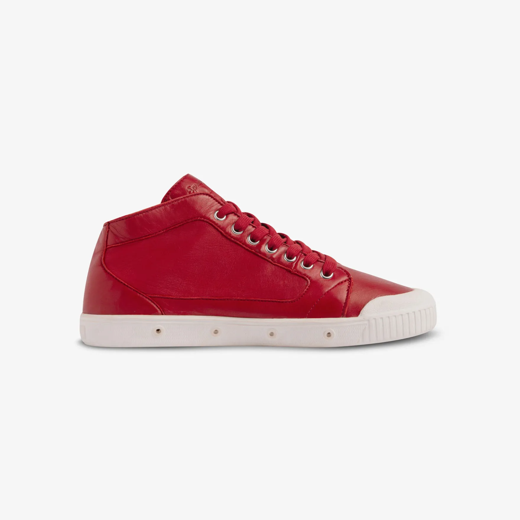 La basket rouge en cuir de Spring Court