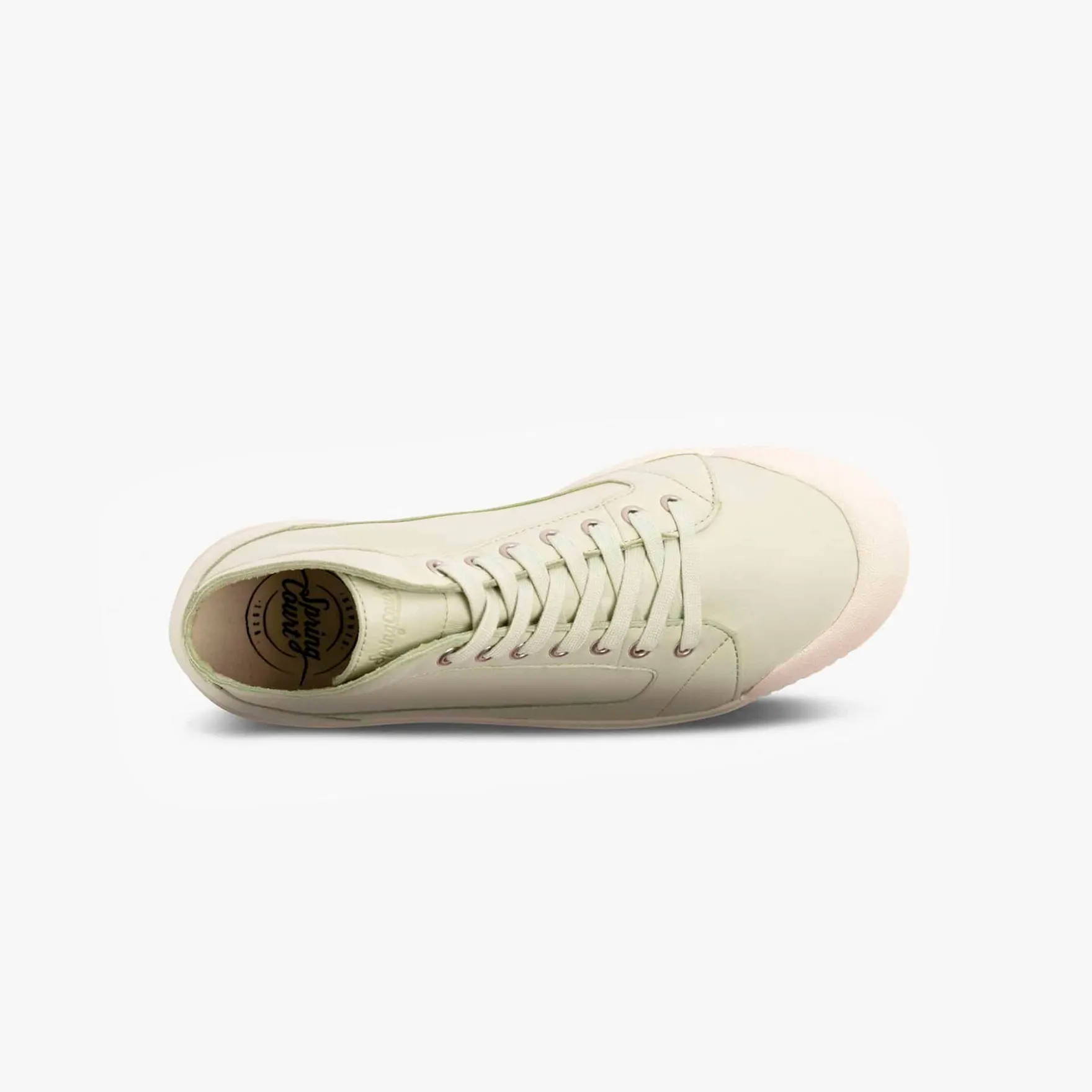 La basket verte en cuir de Spring Court