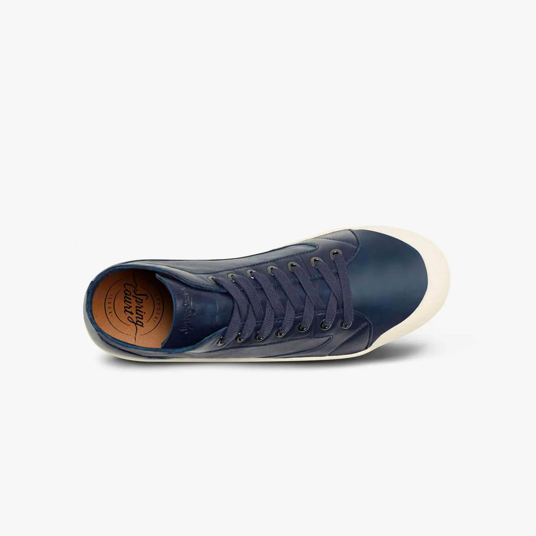La basket bleu-marine en cuir de Spring Court