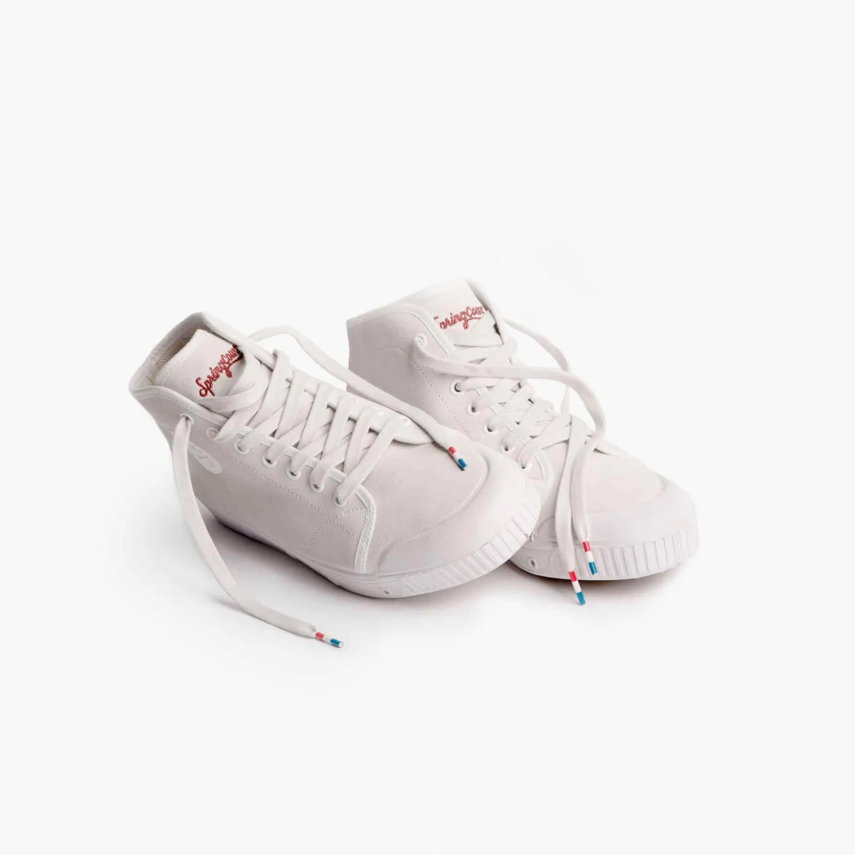 La basket blanche en cuir suede de Spring Court