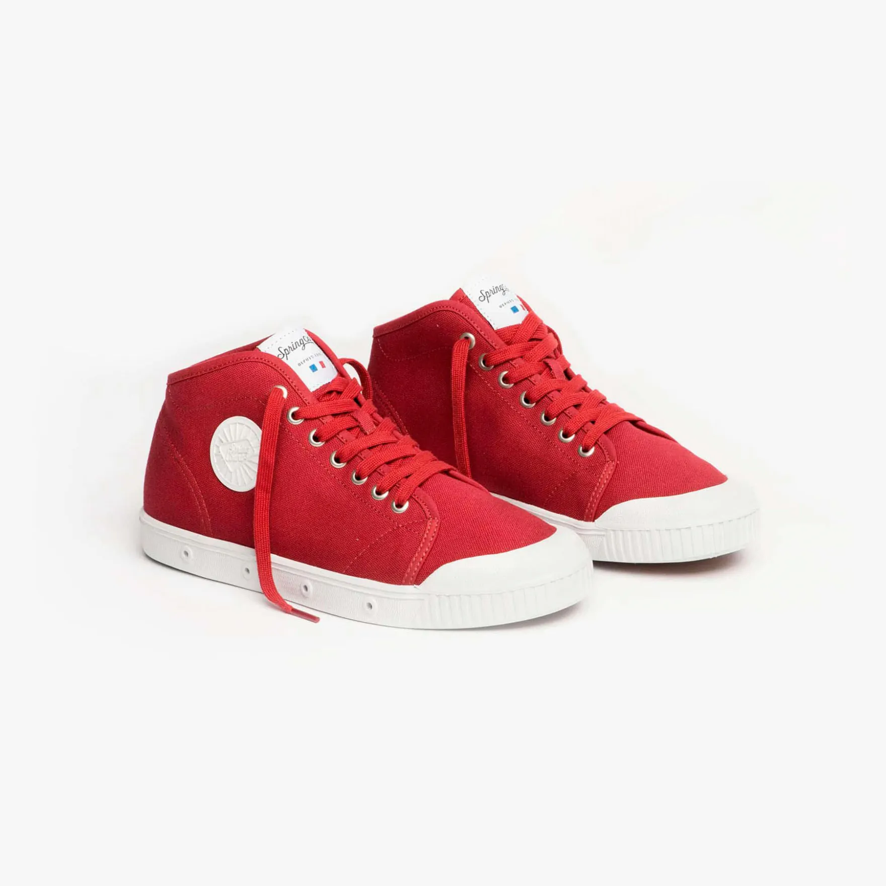 high top red sneakers