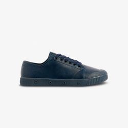 unisex blue leather sneakers