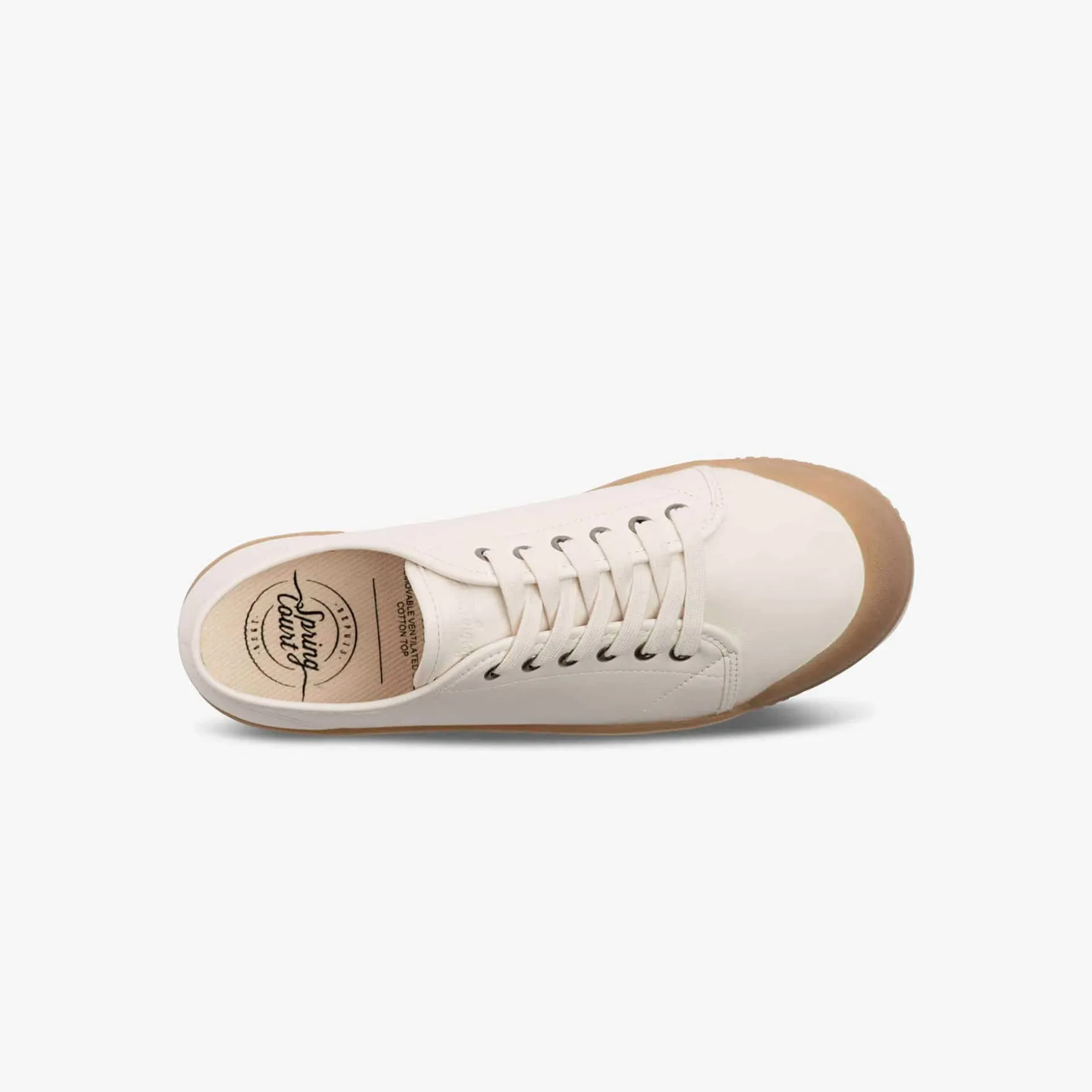 basket en cuir écru