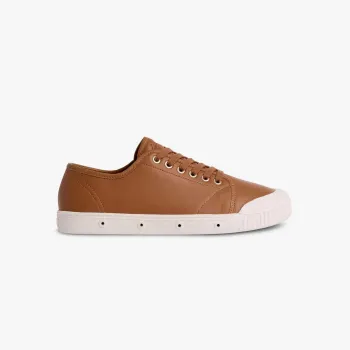 camel low top leather sneakers