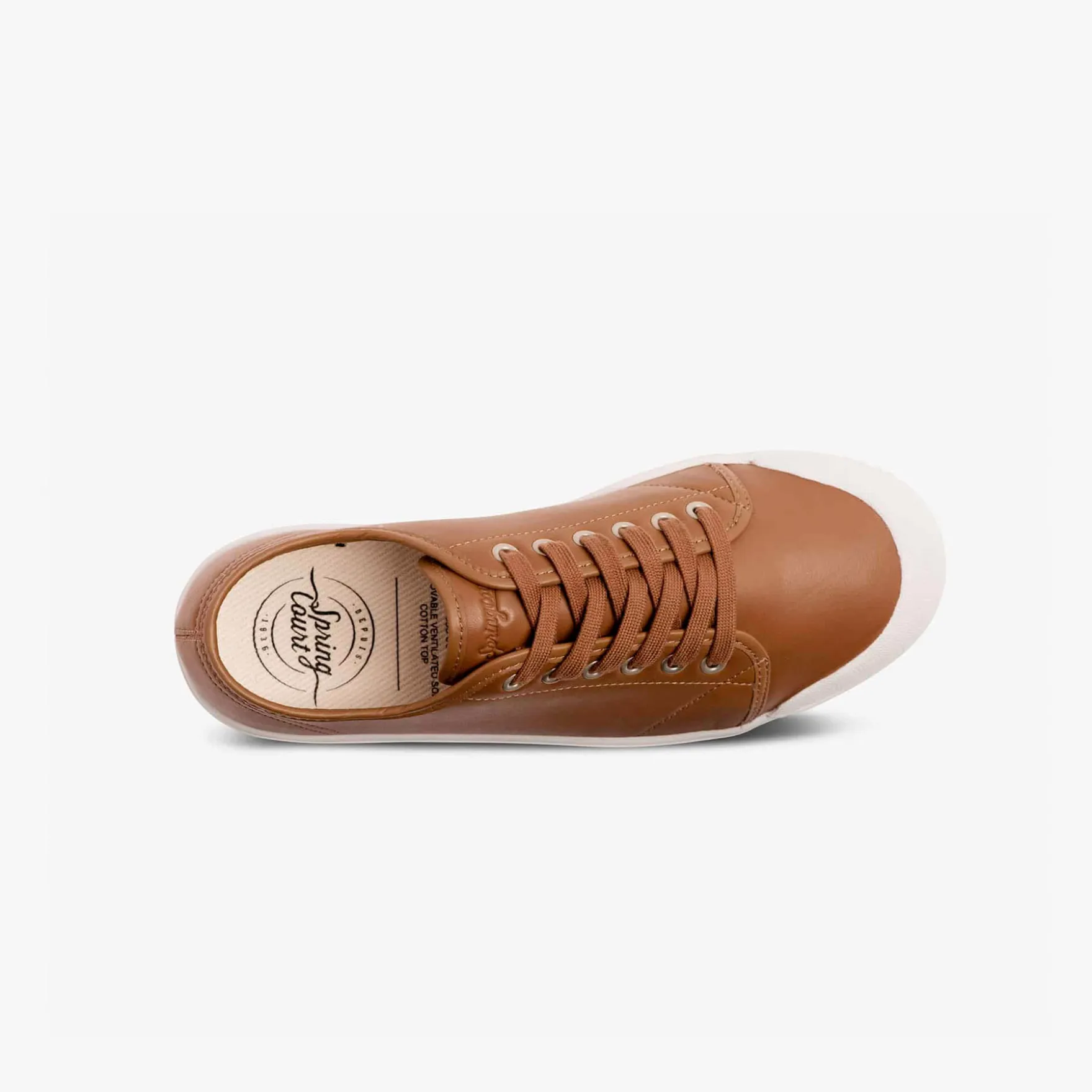 camel leather sneakers