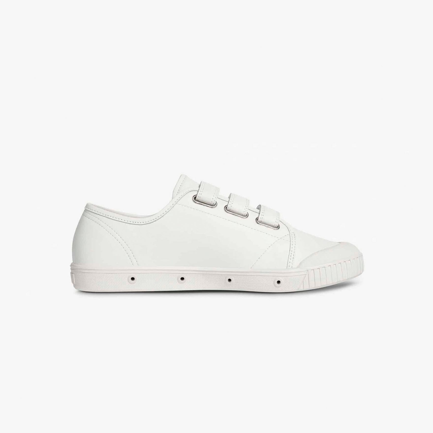 Basket basse scratch en cuir blanc Spring Court