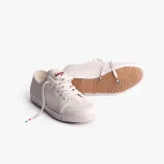 white suede sneakers