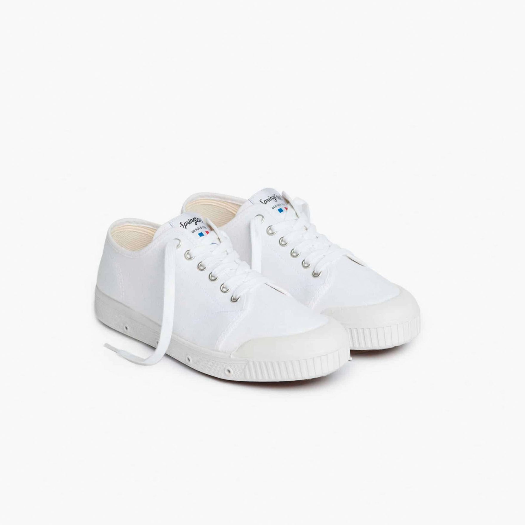 White canvas trainer Spring Court