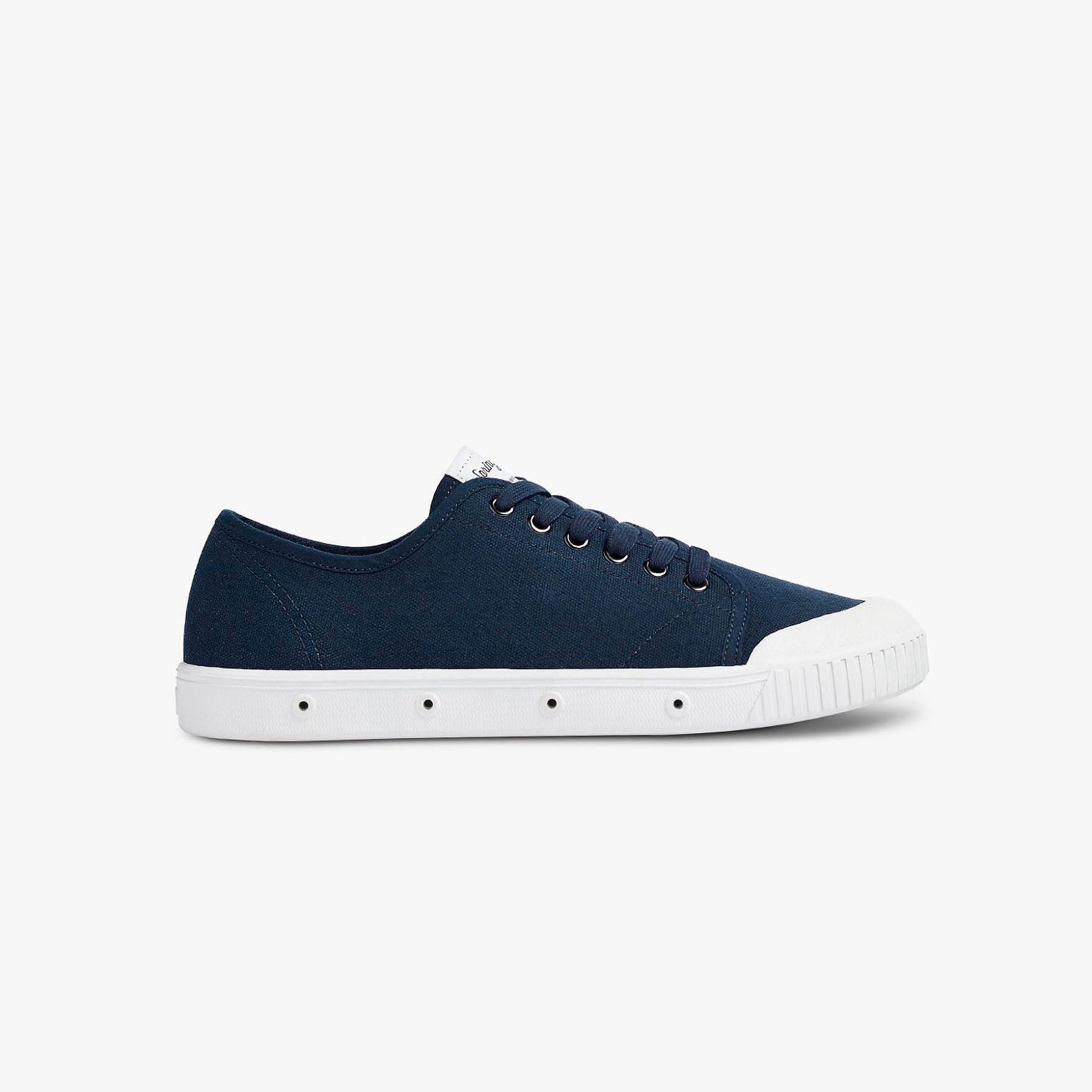 Navy blue cotton low top trainer Spring Court