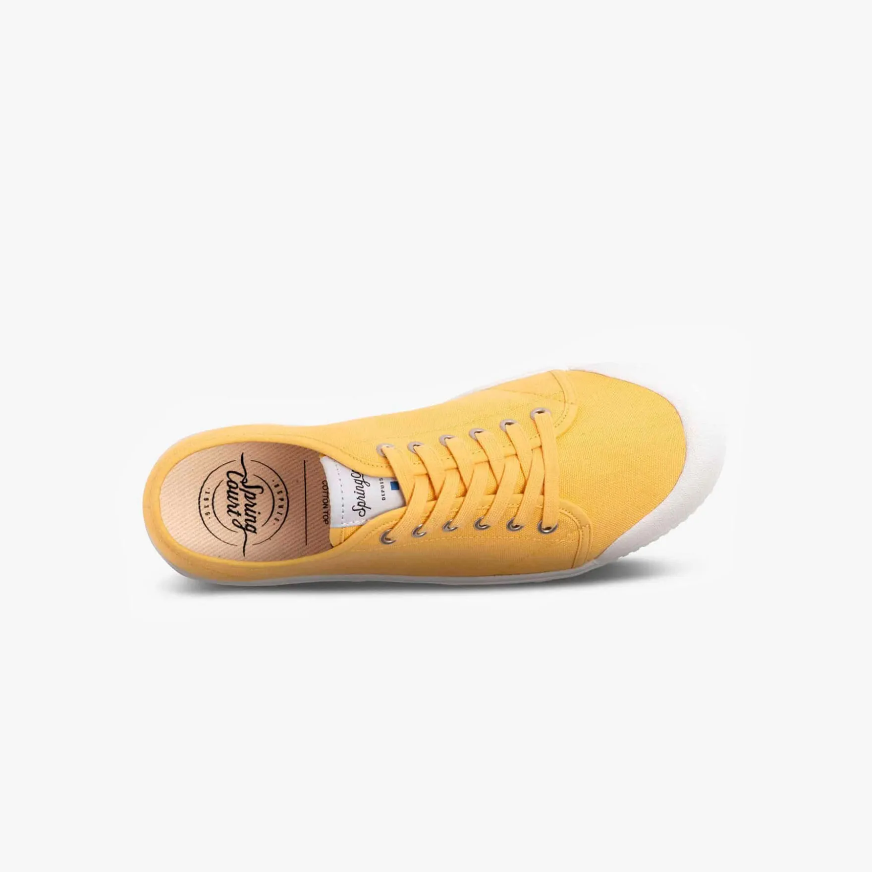 yellow canvas sneakers