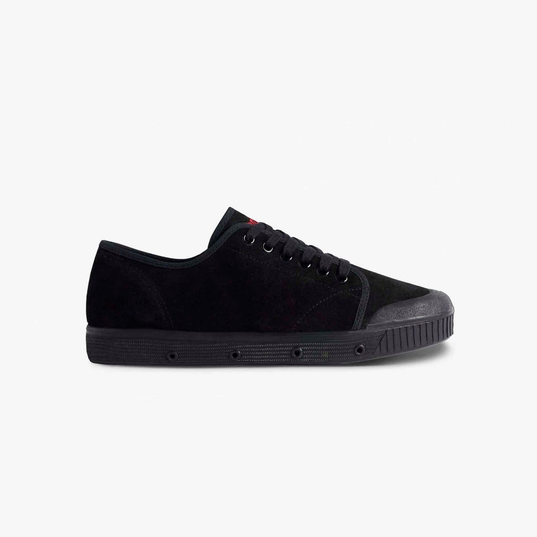 Unisex black suede low top trainers Spring Court