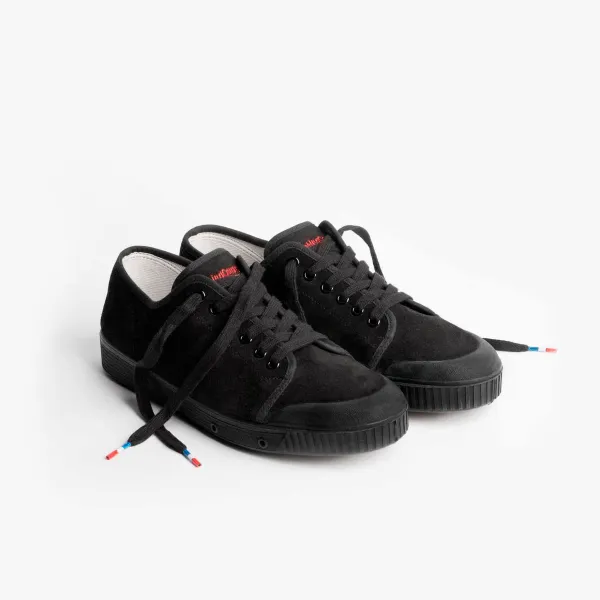 black suede sneakers