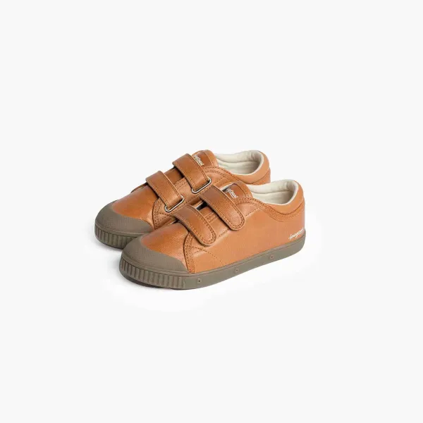 La tennis enfant nougat en cuir de Spring Court