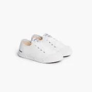 low top white spring court sneakers