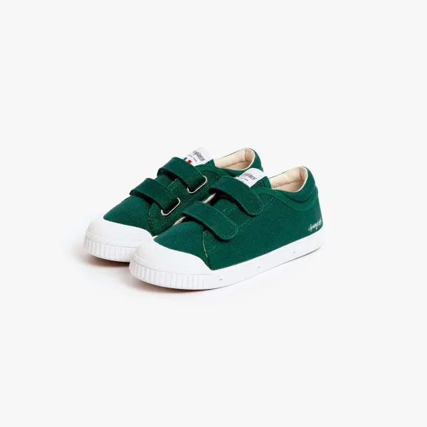 La tennis enfant verte en toile de Spring Court