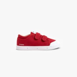 children's sneakers in red cotton