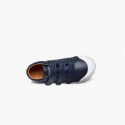 children's navy blue leather sneakers