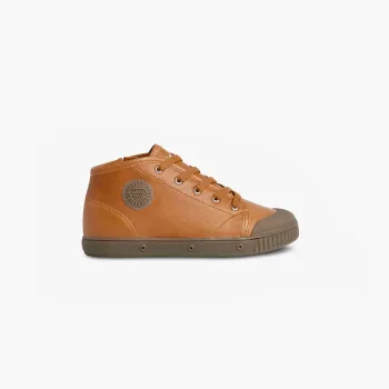 camel high top leather sneakers