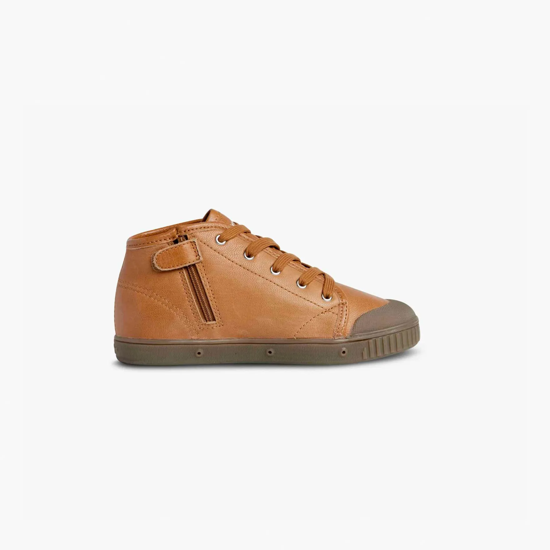 children's camel leather sneakers