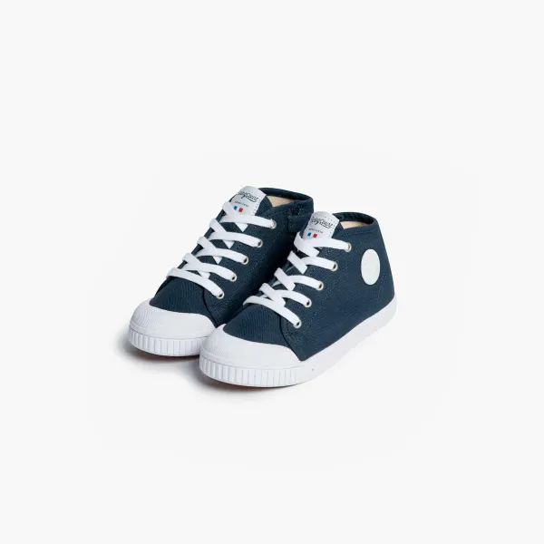 La basket enfant bleue en toile de Spring Court