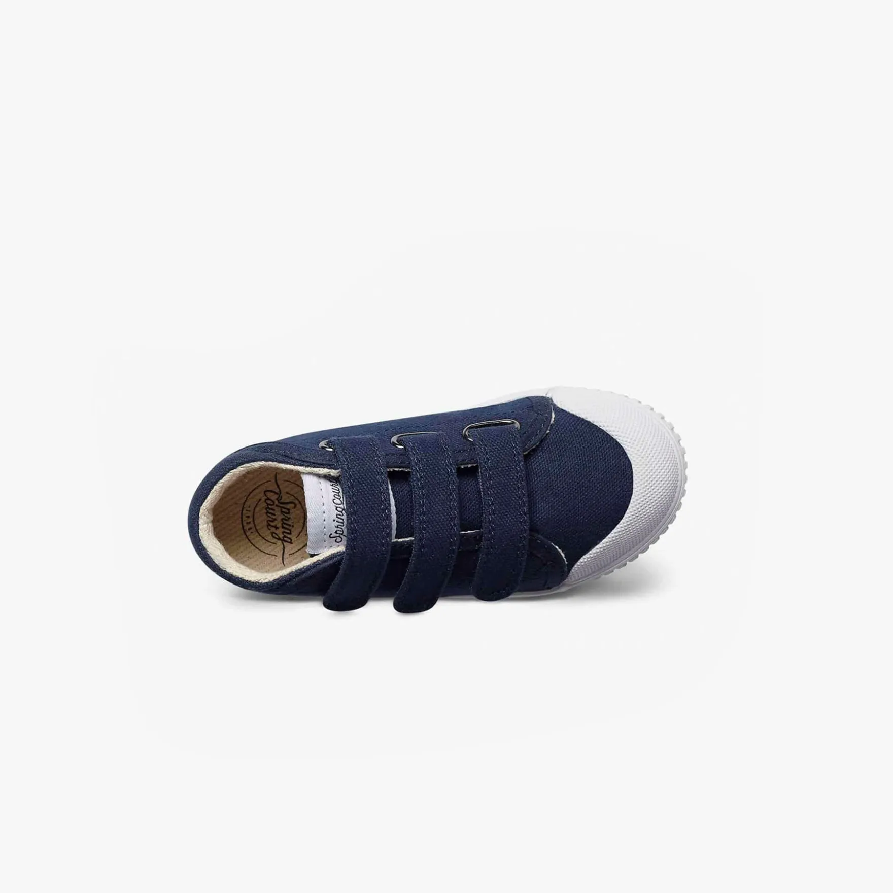 La basket enfant bleue en toile de Spring Court