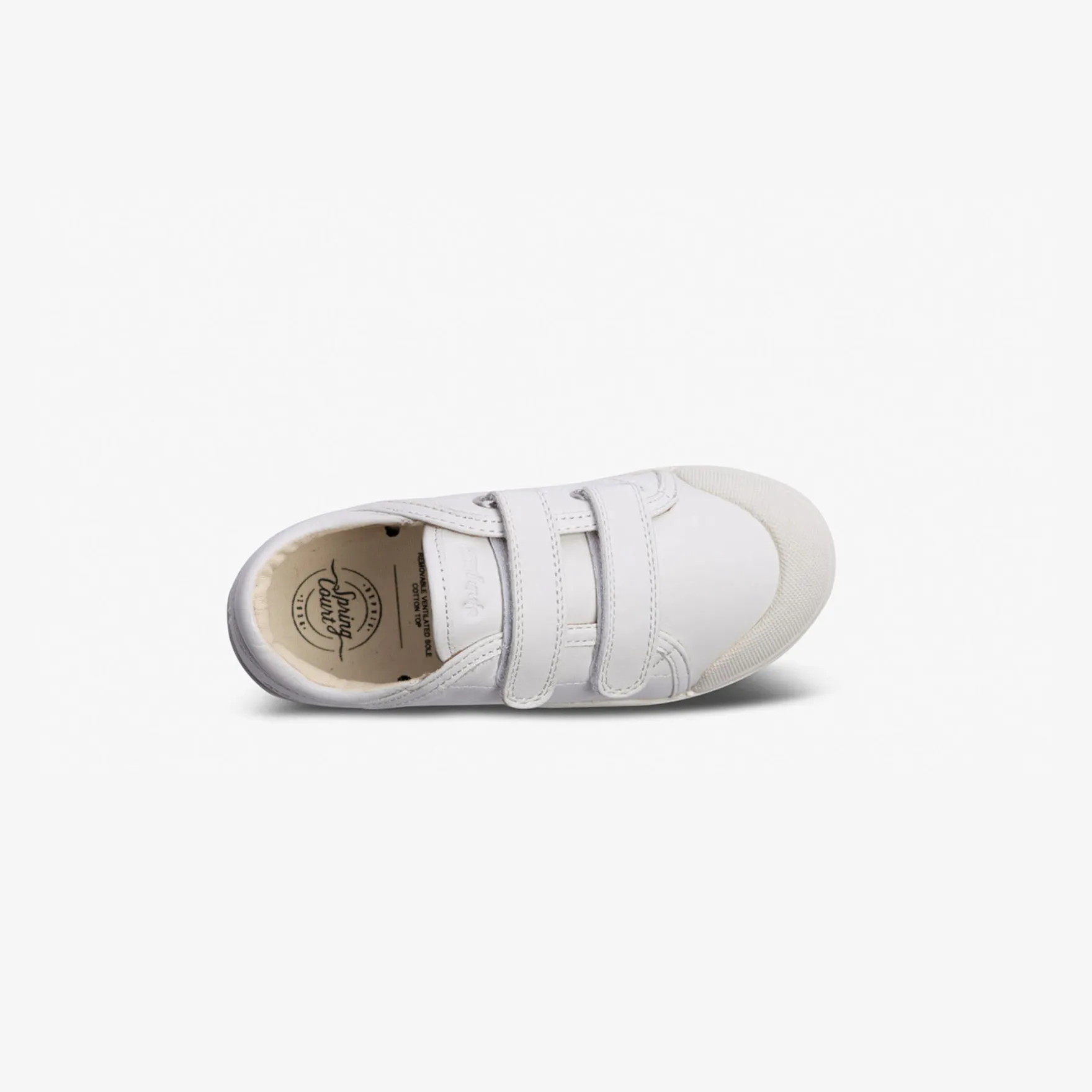 La tennis enfant blanche en cuir de Spring Court
